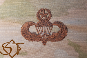 Airborne Parachutist Badge Master Embroidered OCP-USAF Airborne Parachutist Badge Master Embroidered OCP-USAF